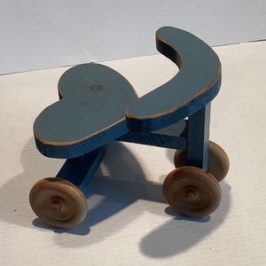 Vintage Miniature Wooden Doll Tricycle